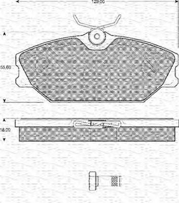 MAGNETI MARELLI 363702161116 Комплект гальмівних колодок, дискове гальмо