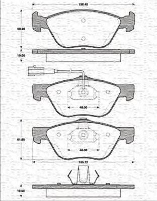 MAGNETI MARELLI 363702161158 Комплект гальмівних колодок, дискове гальмо