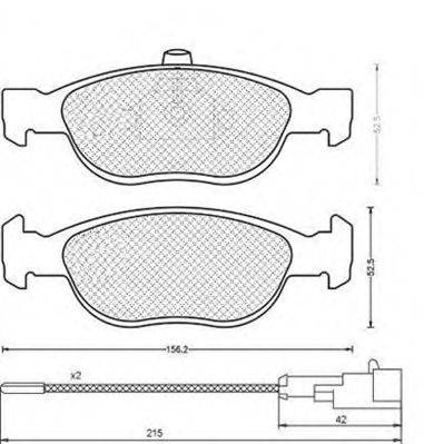 MAGNETI MARELLI 430216171198 Комплект гальмівних колодок, дискове гальмо