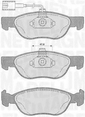 MAGNETI MARELLI 363916060102 Комплект гальмівних колодок, дискове гальмо