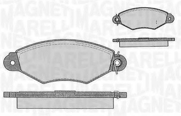 MAGNETI MARELLI 363916060200 Комплект гальмівних колодок, дискове гальмо