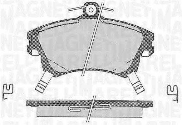 MAGNETI MARELLI 363916060335 Комплект гальмівних колодок, дискове гальмо