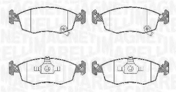 MAGNETI MARELLI 363916060428 Комплект гальмівних колодок, дискове гальмо