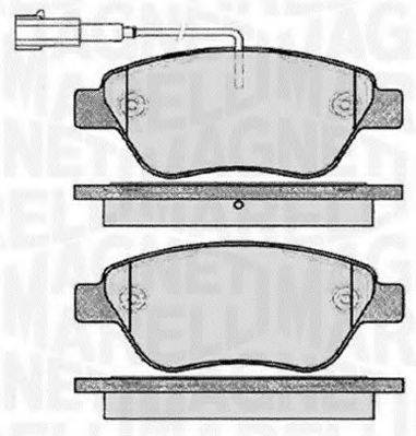 MAGNETI MARELLI 363916060430 Комплект гальмівних колодок, дискове гальмо