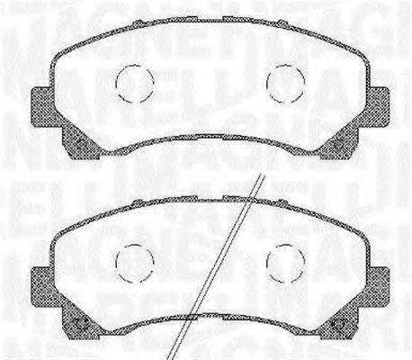 MAGNETI MARELLI 363916060449 Комплект гальмівних колодок, дискове гальмо