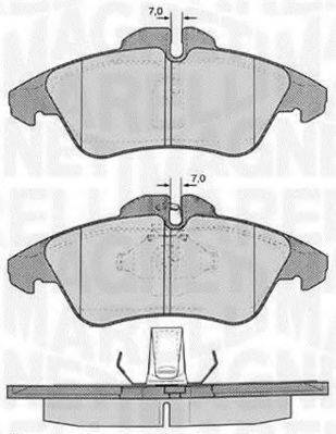 MAGNETI MARELLI 363916060504 Комплект гальмівних колодок, дискове гальмо