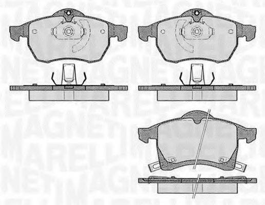 MAGNETI MARELLI 363916060523 Комплект гальмівних колодок, дискове гальмо