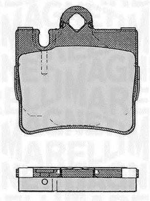 MAGNETI MARELLI 363916060584 Комплект гальмівних колодок, дискове гальмо