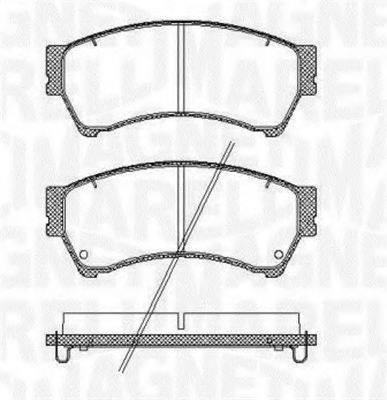 MAGNETI MARELLI 363916060699 Комплект гальмівних колодок, дискове гальмо