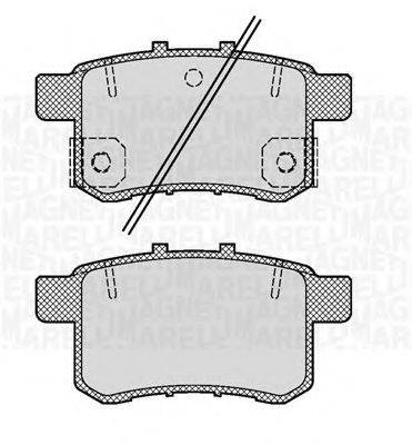 MAGNETI MARELLI 363916060704 Комплект гальмівних колодок, дискове гальмо