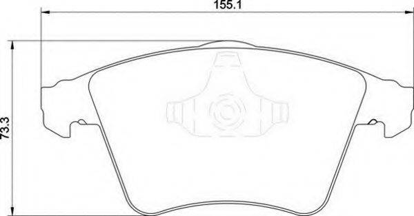 MAGNETI MARELLI 363700201755 Комплект гальмівних колодок, дискове гальмо