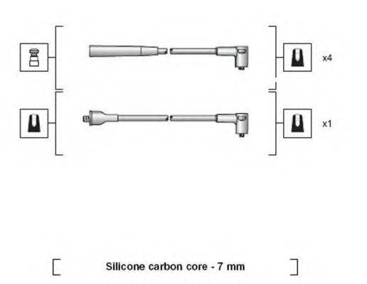 MAGNETI MARELLI 941318111036 Комплект дротів запалювання