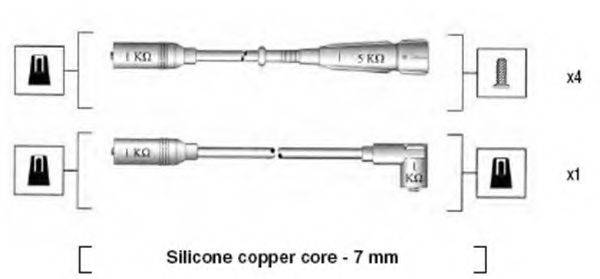 MAGNETI MARELLI 941055040529 Комплект дротів запалювання