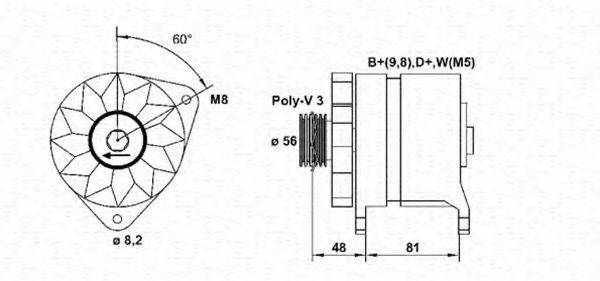 MAGNETI MARELLI 054022626010 Генератор