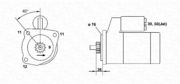 MAGNETI MARELLI 943251326010 Стартер