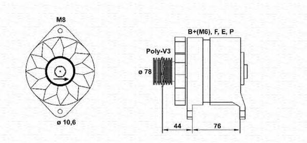 MAGNETI MARELLI 943346006010 Генератор