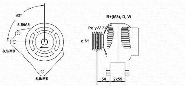 MAGNETI MARELLI 943355007010 Генератор