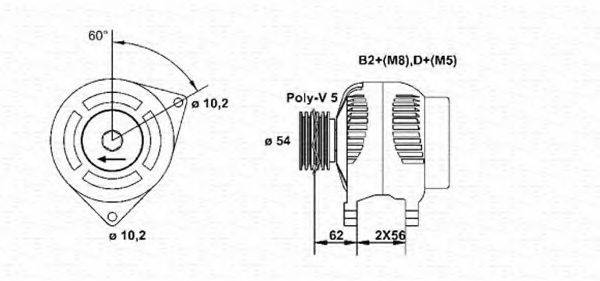 MAGNETI MARELLI 943355047010 Генератор