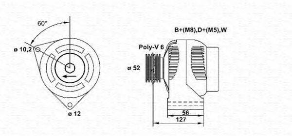 MAGNETI MARELLI 943355095010 Генератор