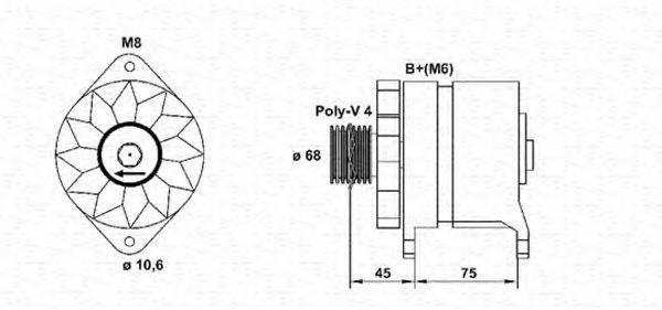 MAGNETI MARELLI 943356923010 Генератор