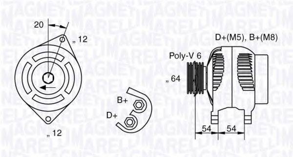 MAGNETI MARELLI 063321810010 Генератор