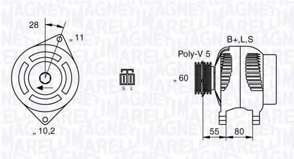 MAGNETI MARELLI 063532624010 Генератор