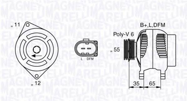 MAGNETI MARELLI 063377014010 Генератор