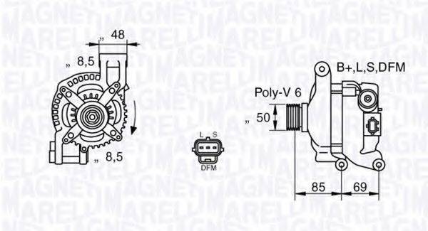 MAGNETI MARELLI 063377420010 Генератор