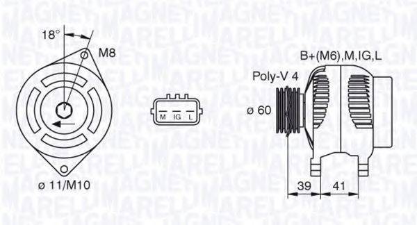 MAGNETI MARELLI 063377438010 Генератор