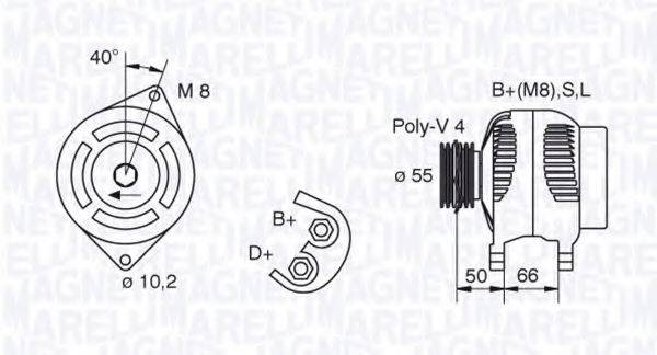 MAGNETI MARELLI 063321607010 Генератор