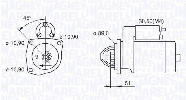 MAGNETI MARELLI 063523683010 Стартер