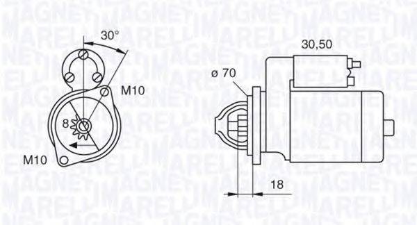 MAGNETI MARELLI 063522618010 Стартер