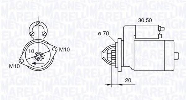 MAGNETI MARELLI 063522628010 Стартер