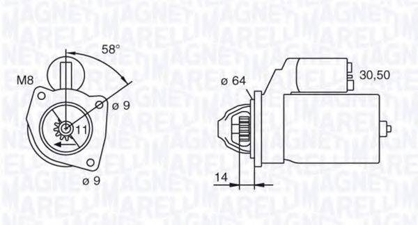 MAGNETI MARELLI 063111027010 Стартер