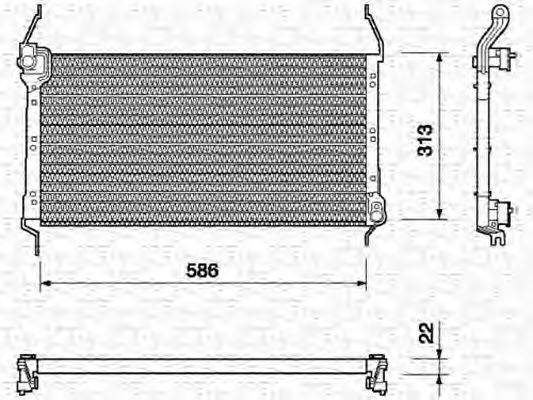 MAGNETI MARELLI 350203115000 Конденсатор, кондиціонер