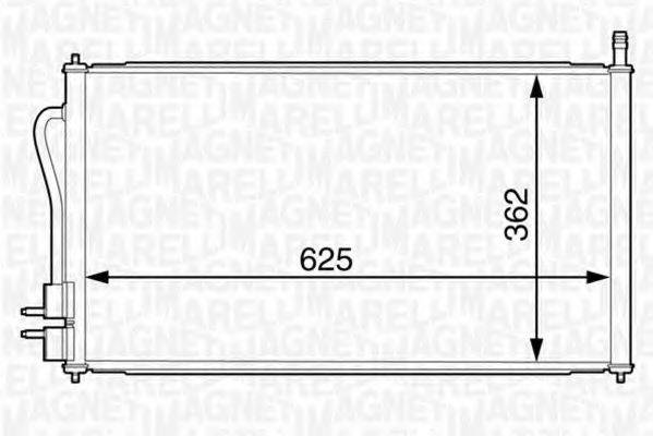 MAGNETI MARELLI 350203228000 Конденсатор, кондиціонер