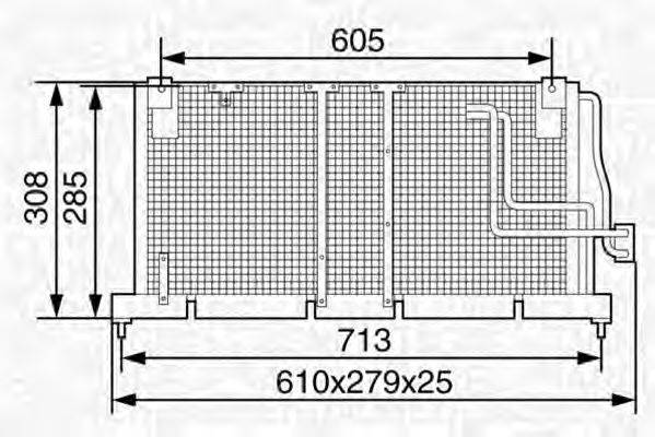 MAGNETI MARELLI 350203233000 Конденсатор, кондиціонер