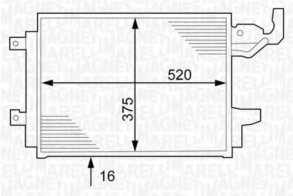 MAGNETI MARELLI 350203241000 Конденсатор, кондиціонер