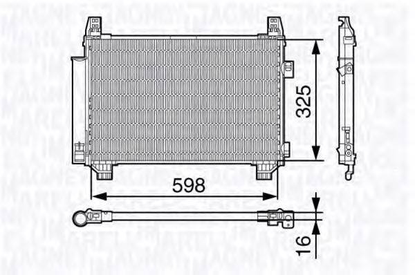 MAGNETI MARELLI 350203678000 Конденсатор, кондиціонер