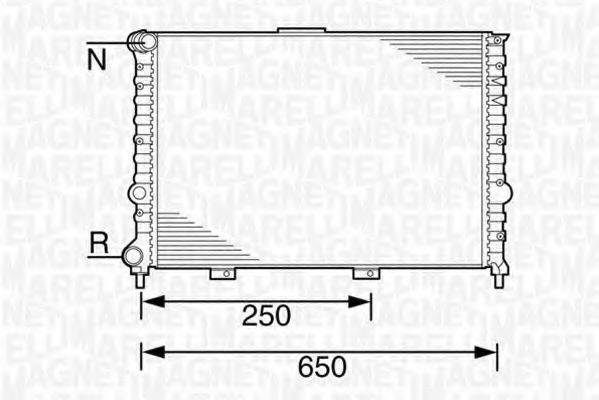 MAGNETI MARELLI 350213100500 Радіатор, охолодження двигуна