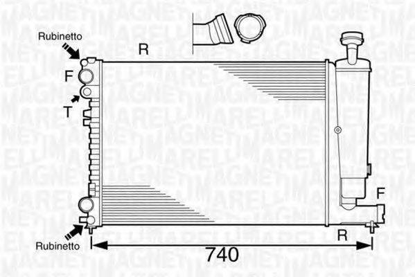 MAGNETI MARELLI 350213102500 Радіатор, охолодження двигуна