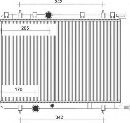 MAGNETI MARELLI 350213108009 Радіатор, охолодження двигуна