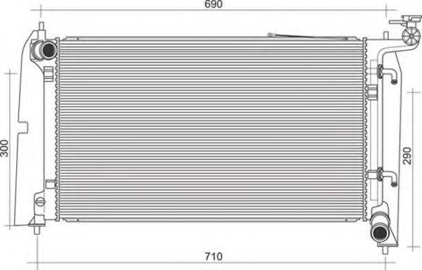 MAGNETI MARELLI 350213116500 Радіатор, охолодження двигуна
