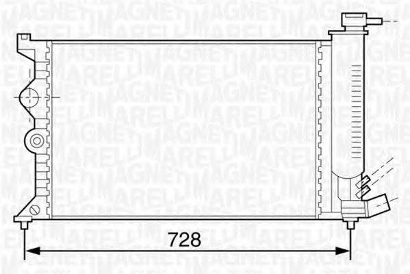 MAGNETI MARELLI 350213118600 Радіатор, охолодження двигуна