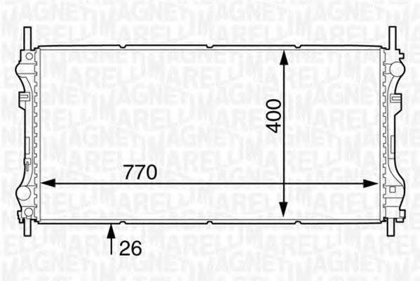 MAGNETI MARELLI 350213122500 Радіатор, охолодження двигуна