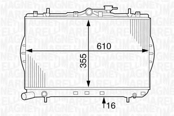 MAGNETI MARELLI 350213123600 Радіатор, охолодження двигуна