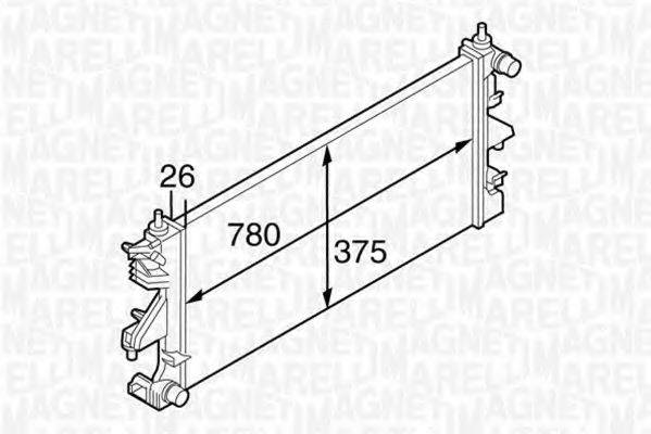 MAGNETI MARELLI 350213126800 Радіатор, охолодження двигуна