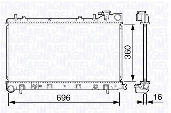 MAGNETI MARELLI 350213132400 Радіатор, охолодження двигуна