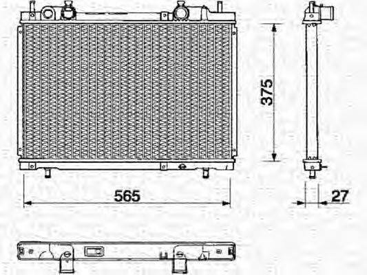 MAGNETI MARELLI 350213141000 Радіатор, охолодження двигуна