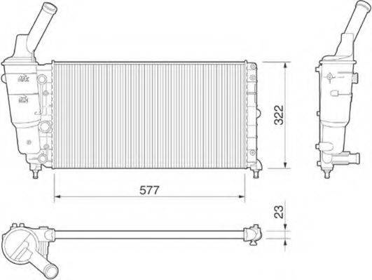 MAGNETI MARELLI 350213176000 Радіатор, охолодження двигуна